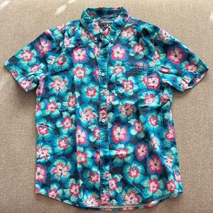 Chubbies Men's Tropical Floral Shirt - Blue and Pink